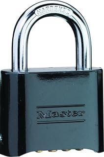 Master Lock 178D Set-Your-Own Combination Padlock, Die-Cast, Black (Pack of 2)