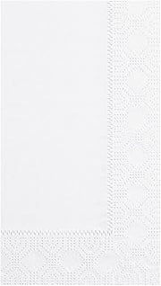 Hoffmaster 180720 Premium Dinner Napkin, Regal Embossed, 2-Ply, 1/8 Fold, 17" Length x 15" Width, White (Case of 3000)