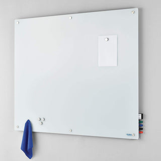 60" W x 48" H Magnetic Glass Whiteboard by Global Industrial – 60"W x 48"H, Glass, White, Model 695511