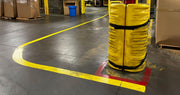 Plastic Column Protector for 8" Square Column w/Interlocking Halves by Eagle – 42" tall, High Density Polyethylene, Yellow, Model 1708