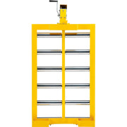 Forklift Battery Transfer Platform by Global Industrial – 45"L x 33"W x 9"H, Alloy Steel, Yellow, Model 241957