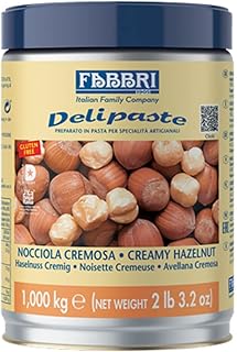 Fabbri Delipaste Creamy Hazelnut Flavoring Compound, 2.2 lb | For Gelato, For Ice Cream, For Soft Serve, For Pastry and Confectionary, 1 Tin