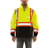 Unisex Standard Icon X-Back High Visibility Jacket With Detachable Hood by TINGLEY – 3X-Large, Polyester, Fluorescent Yellow Green/Black, Model J24122C