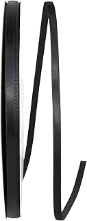 Reliant Ribbon 5150-031-01C Single Face Sfs Satin Ribbon, 1/4 Inch X 100 Yards, Black
