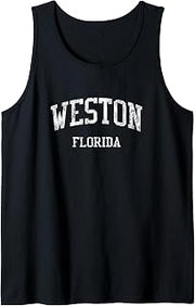 Weston FL J05 Vintage Athletic Sports Design Tank Top