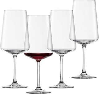 Schott Zwiesel MioVino Red Wine Glasses (Set of 4) | Modern wine glasses for red wine, dishwasher-safe Tritan® crystal glasses, made in Germany