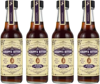 Scrappy's Bitters Organic Ingredients, Finest Herbs & Zests, No Extracts, Artificial Flavors, Chemicals or Dyes - Lavender 5 Oz. (4 Pack)