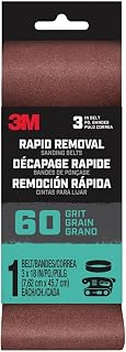 3M Rapid Removal 3 in. x 18 in. Power Sanding Belt, 60 Grit, 1/Pack