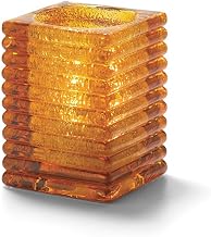 Hollowick 1511AJ Rib Block Lamp, 2-7/8"W x 4-1/8"H, Amber