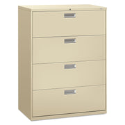 600 Series 4-Drawer File Finish: Putty by HON – Metal0, Black, Model 694LL