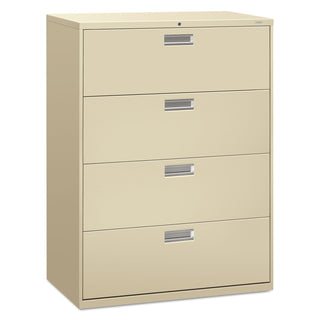 600 Series 4-Drawer File Finish: Putty by HON – Metal0, Black, Model 694LL