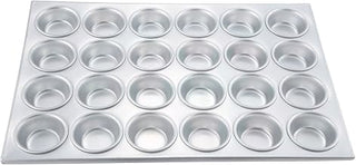 Winco AMF-24 24-Cup Non-stick Muffin and Cupcake Pan, Aluminum - Set of 6