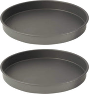 HAC-162 Round Cake Pan by Winco – 16.0 inches, Aluminum, Black, Pack of 2