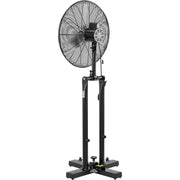 24" Foldable Mobile Pedestal Fan by Continental Dynamics – Metal, Black, Model SFSI3-750/60Y