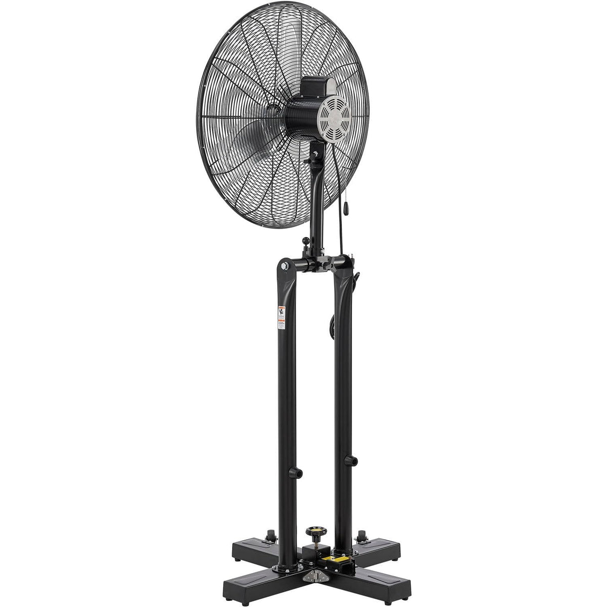 24" Foldable Mobile Pedestal Fan by Continental Dynamics – Metal, Black, Model SFSI3-750/60Y