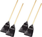Carlisle FoodService Products CFS Synthetic Corn Black Toy/Lobby Broom - 1 Each. (Pack of 4)
