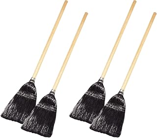 Carlisle FoodService Products CFS Synthetic Corn Black Toy/Lobby Broom - 1 Each. (Pack of 4)