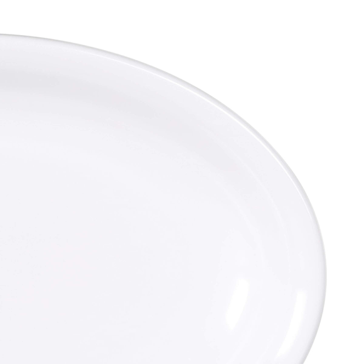 15" x 10" White Oval Heavy-Duty Melamine Plastic Serving Platter by Elite Global Solutions – 15" x 10", 2.5 quarts, Melamine, White, Model M1510OV-NW