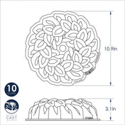 Laurel Wreath Bundt by Nordic Ware – 10-Cup, 10.0 cups, Aluminum, Gold, Model 98077