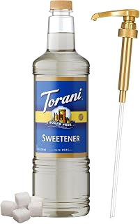 Torani Sugar Free Sweetener Syrup 1 Liter with Pump – Keto & Gluten Free