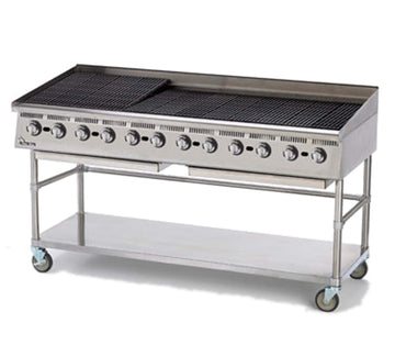 Ultra-Max 72" Lava Rock Gas Char-Broiler by STAR MFG – Cast Iron, Model 8072CB