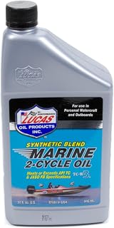 Lucas Oil 10860 Synthetic Blend 2-Cycle Marine Oil - 1 Quart