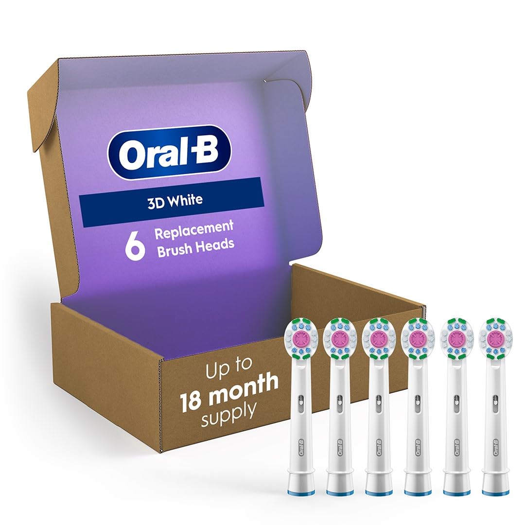 Oral-B White / 1 Count (Pack of 6) / 1 Toothbrush Replacement Heads