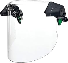 MSA 10194818 V-Gard H1 Face Shield - Polycarbonate (PC), Clear Tint with Antifog/Antiscratch Coating, Contoured, Resists Impact & Splash Hazards, Durable & Replaceable Hard Hat Accessory