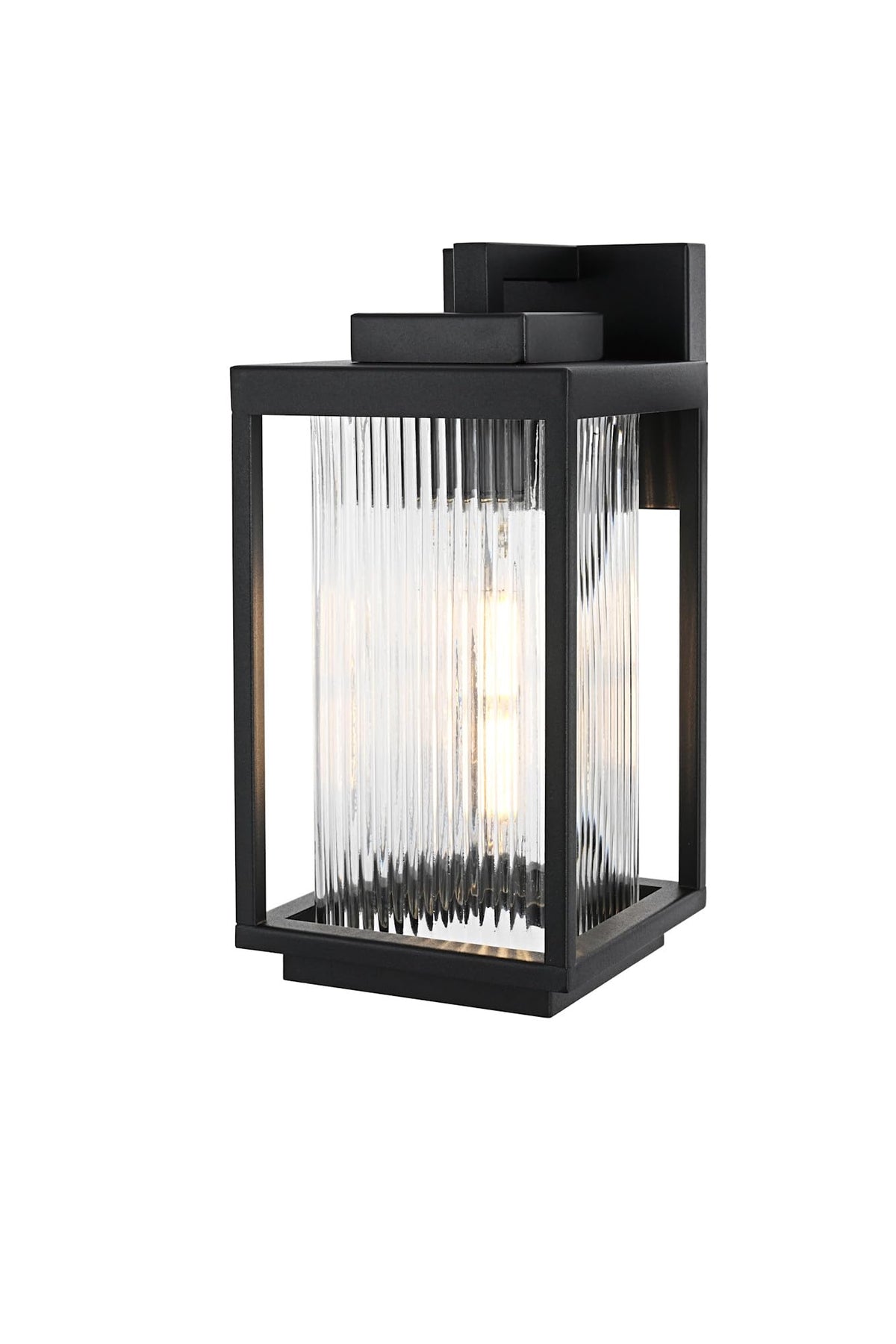 Ludlow One Light Outdoor Wall Sconce Black by Lighting Design – Iron, Black, Model OD308W13BK