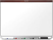 Quartet Magnetic Whiteboard, Porcelain, White Board, Dry Erase Board, 4' x 3', Mahogany Finish Frame, Prestige 2 Duramax (P554MP2)