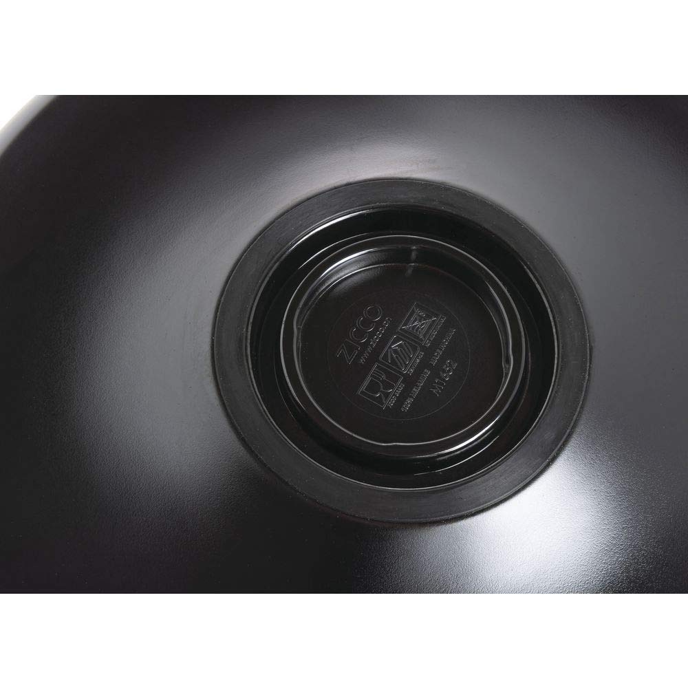 Black Melamine Platter with Light Wood Interior - 13" Dia by HUBERT – Large, Melamine, Black, Model H0287-BLACK