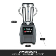 One-Gallon Food Blender with Electronic Keypad by Waring – 1-Gallon, 1.0 gallons, Stainless Steel Jar, Black, Model CB15