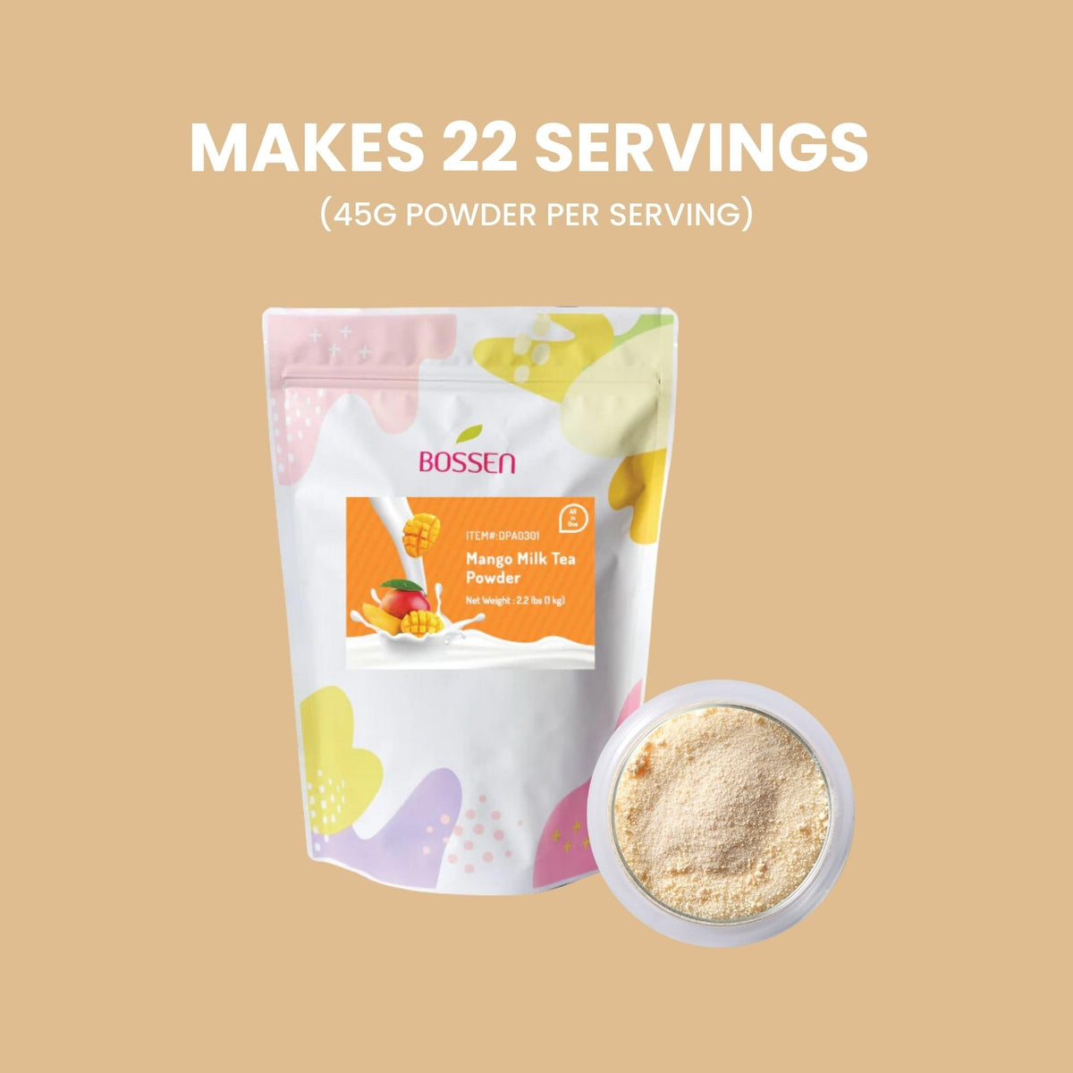 Bossen Mango / 35.2 Ounce (Pack of 1) / 1 Bubble Tea Kits