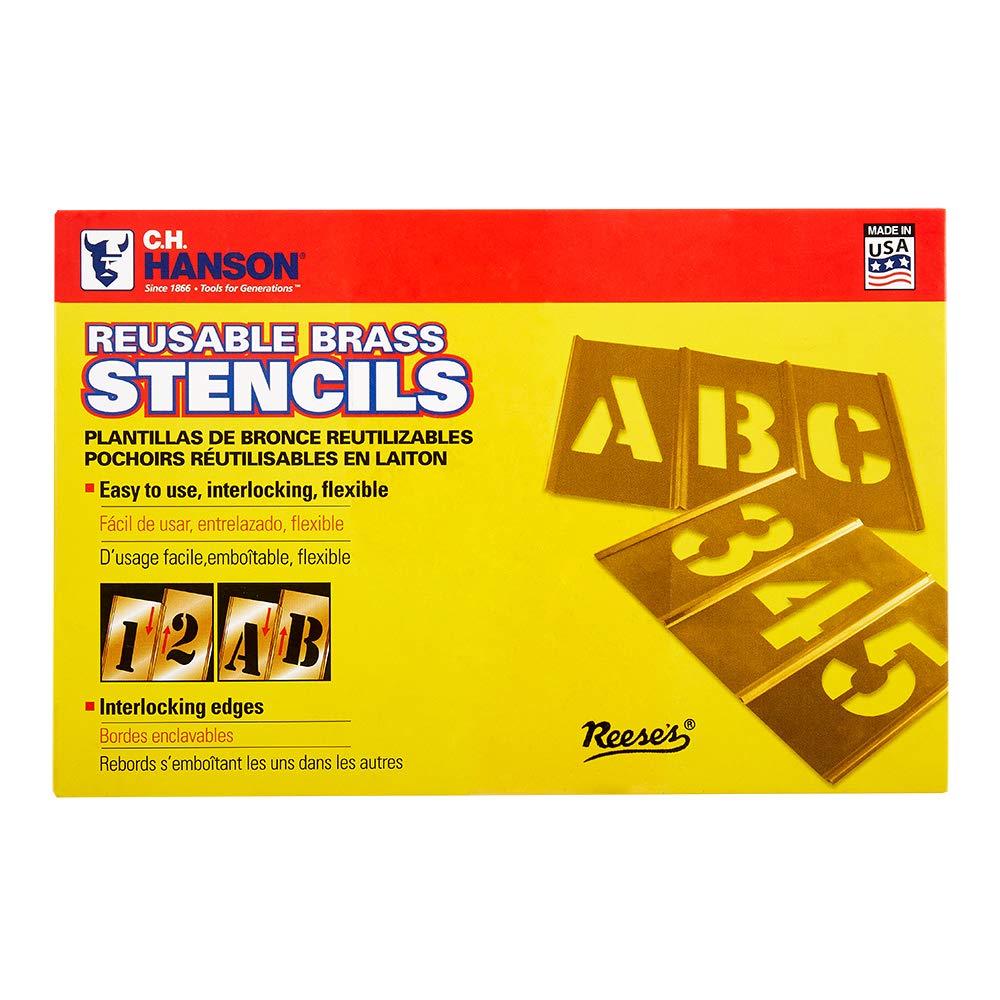 5" Numbers Stencil Set 15 pc by CH Hanson – One Size, Blend, Multi, Pack of 15, Model 10015