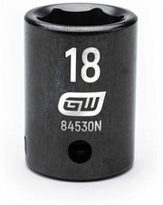 39 Piece 1/2" Dr Standard/Deep Impact Metric Socket Set by GEARWRENCH – Metric, Chrome Molybdenum Steel, Black, Model 84948N
