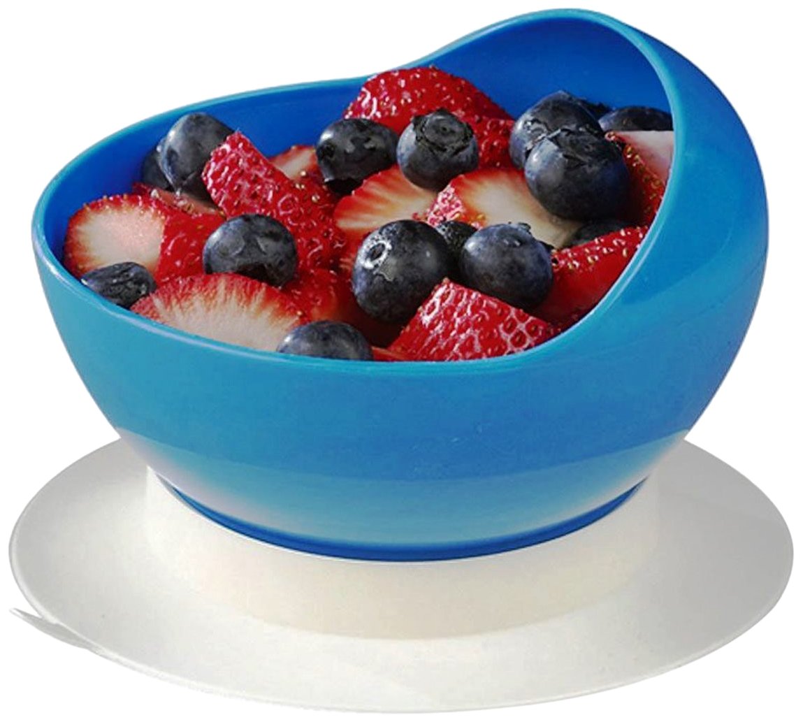 Maddak SP Ableware Scooper Bowl with Suction Cup Base by SP Scienceware – Bowl, Latex Free, Blue, Model 37633