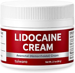 5% Lidocaine Numbing Cream Maximum Strength: Hemorrhoid Treatment for Pain Relief Itching Burning Soreness - Fast Acting & Long Lasting Numbness with Emu Oil and Arnica / 2.1 OZ