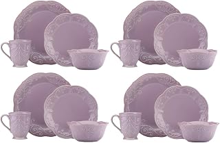 Lenox French Perle 16 Piece Dinnerware Set in VIOLET - LIGHT PURPLE New in box 4 DINNER 4 SALAD 4 BOWLS 4 MUG