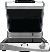 Cadco CPG-15F Single Commercial Panini Press with Ceramic Smooth Plates, Stainless Steel, 208-240v/1ph, NSF, For Commercial Use
