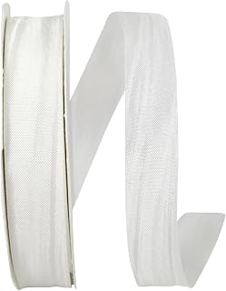 Reliant Ribbon Crinkle Iridescence, White, 5/8 Inch, 25 Yards