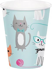 Creative Converting 96Count 9 oz Hot/Cold Paper Cups, Purr-Fect Party