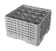 (16S1214151) 16 Compartment Stemware & Tumbler Glass Rack - Camrack® by Cambro – 12-5/8-Inch, Plastic, Soft Gray