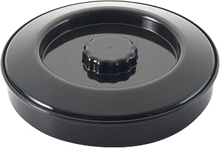 Winco 7 1/2" Black Tortilla Warmer with Lid | Recessed handle for easy handling, NSF certified for safety, Great for Tortillas, Flatbreads and Table Service