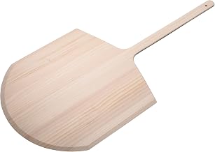 Winco 20" x 20" Tan Wood Pizza Peel