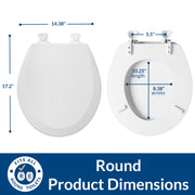 500EC 062 500EC062 Toilet Seat by Bemis – Round, Wood, Ice Gray, Model 7BA500EC 062