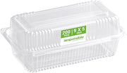 Responsible Products 9" x 5" inch Clear Hinged Container, Certified Compostable and Made from 100% American Biobased Materials, No-PFAS Added & BPA-Free (200 Count)
