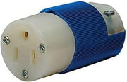 Hubbell HBL5269CBL - Insulgrip, Straight Blade Connector, Polycarbonate, 20A, 125V, 2-Pole, 3-Wire, Blue/White, 4.42