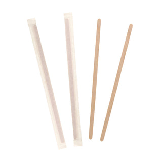 Wood Coffee Stirrers by AmerCareRoyal – 7.5", birch, Brown, Model R825W-C