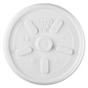 Translucent, Straw Slotted Lid - 1000 Per Case. by DART – One Size, 12.0 ounces, Plastic, White, Pack of 1000