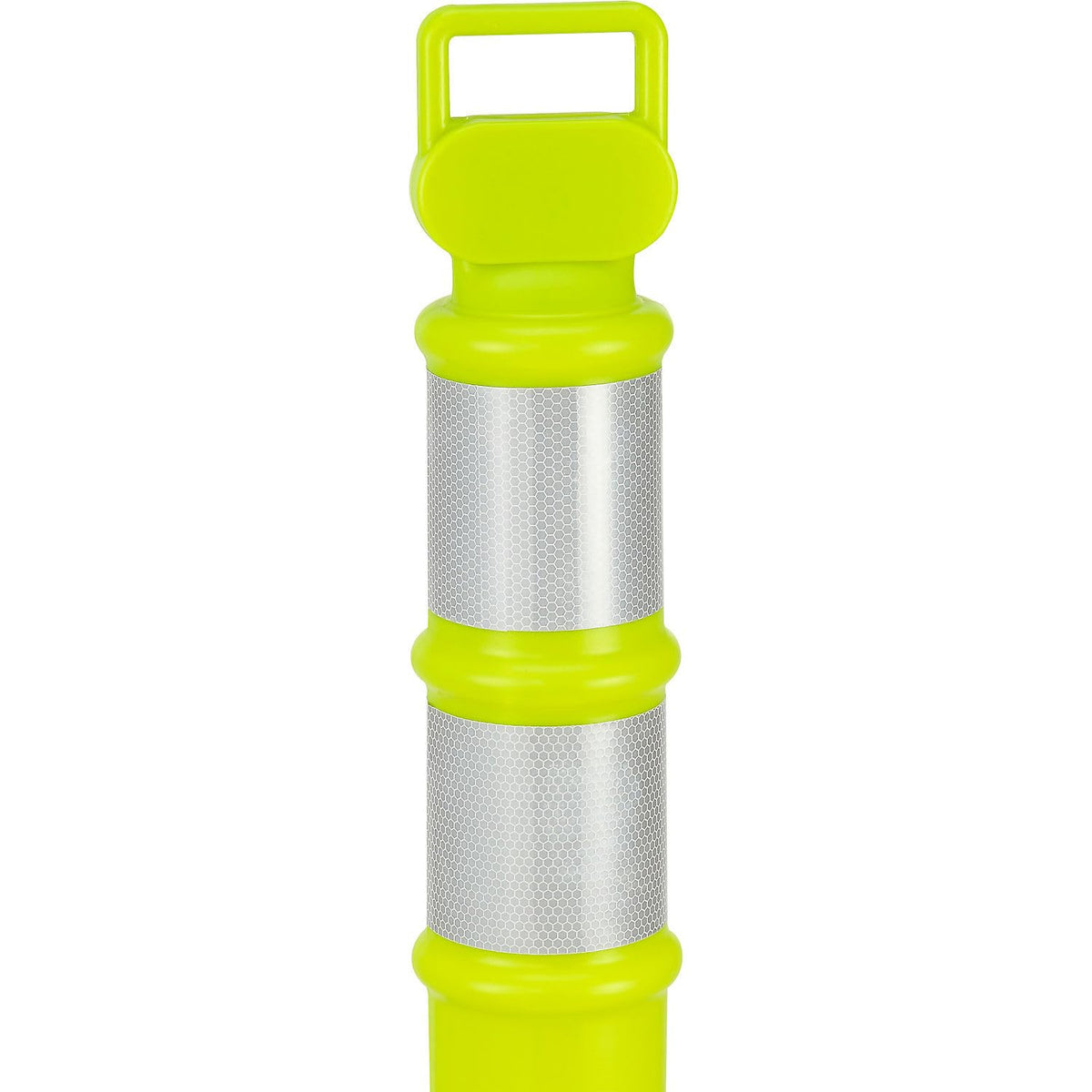 Portable Delineator Post w/ 3" Reflective Bands by Global Industrial – Polyethylene, Lime Green, Model 670796
